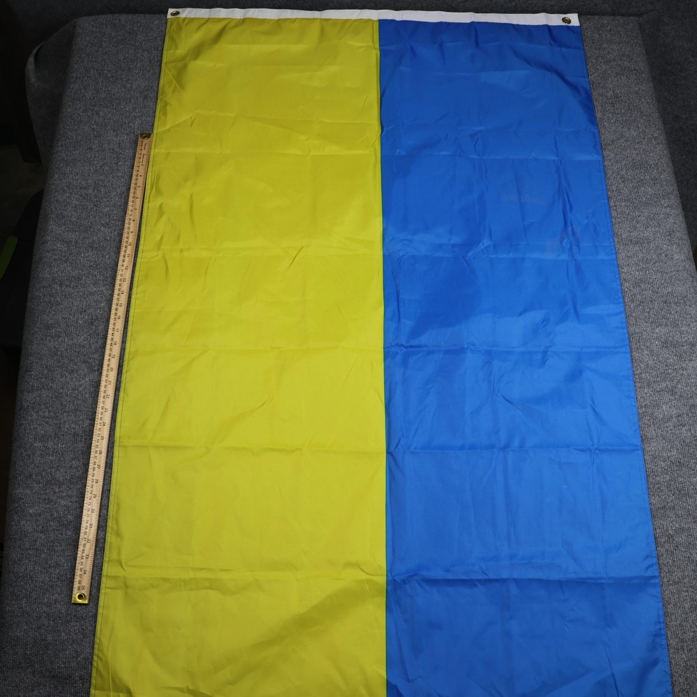 Ukraine Flag 35x60 Vertical Yellow Blue Banner Grommets Polyester Outdoor‎